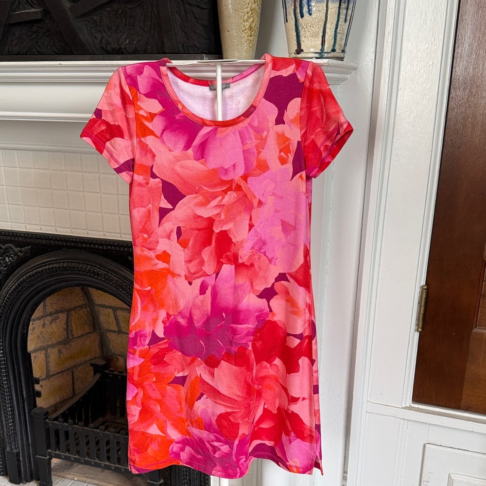 T by Talbots Pink and Red Floral Dress- worn a few‎ times- great shape